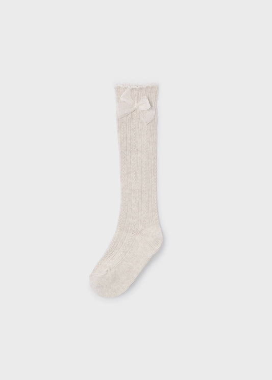 Sand Heather Girl Knee High Socks