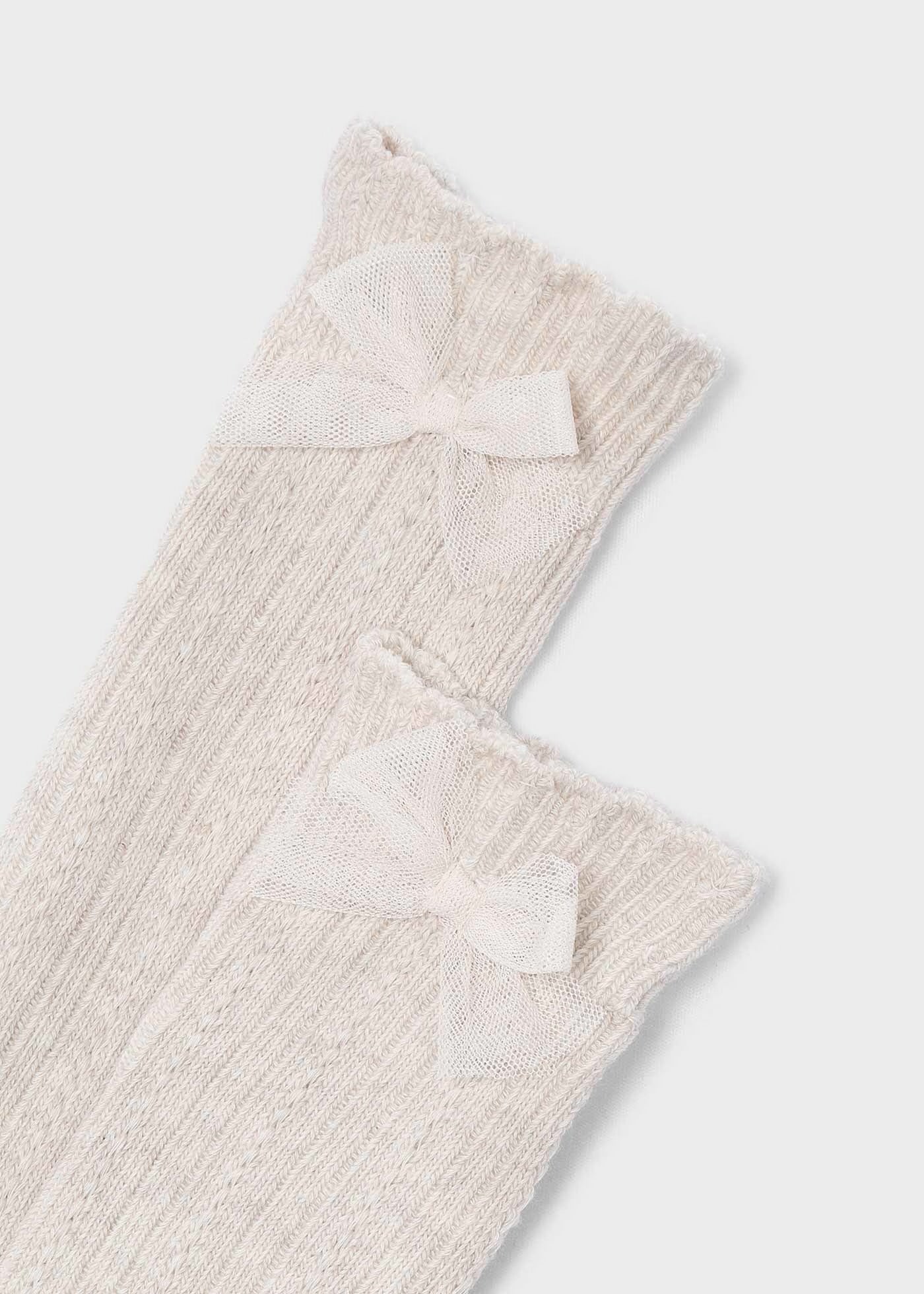 Sand Heather Girl Knee High Socks