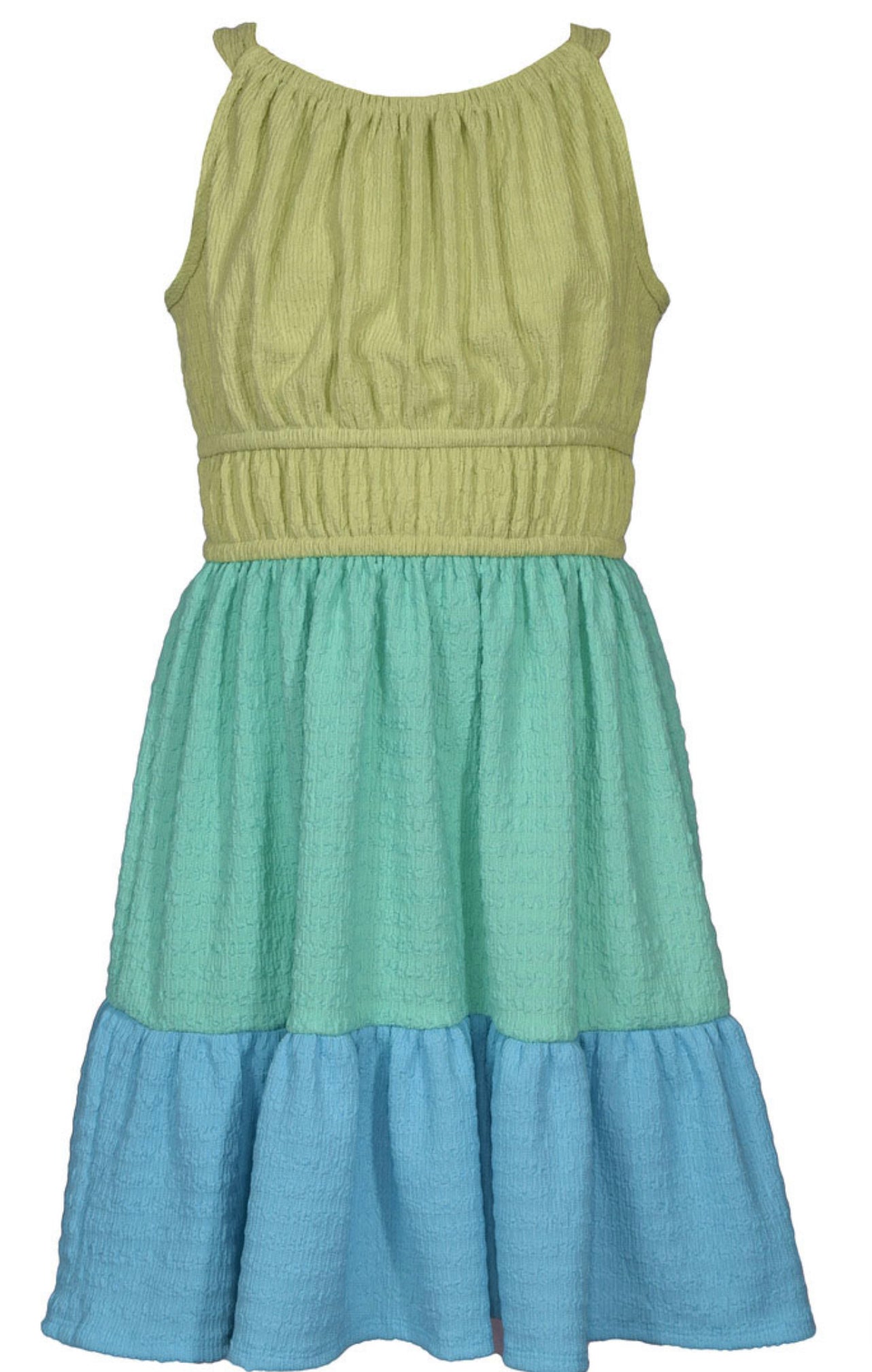 Aqua Colorblock Dress