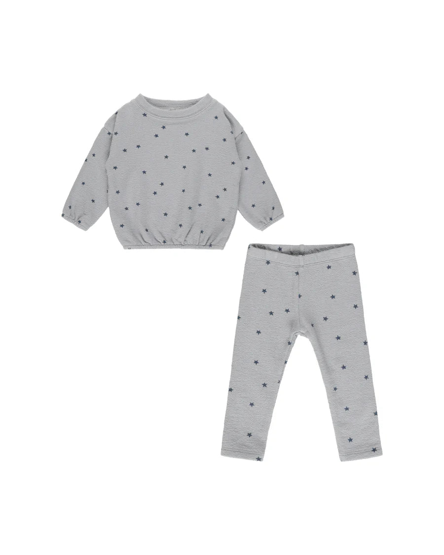 Blue Stars Spongey Knit Set