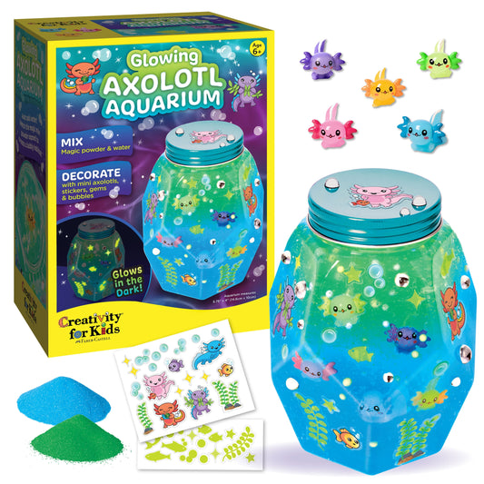 Axolotl Glowing Aquarium