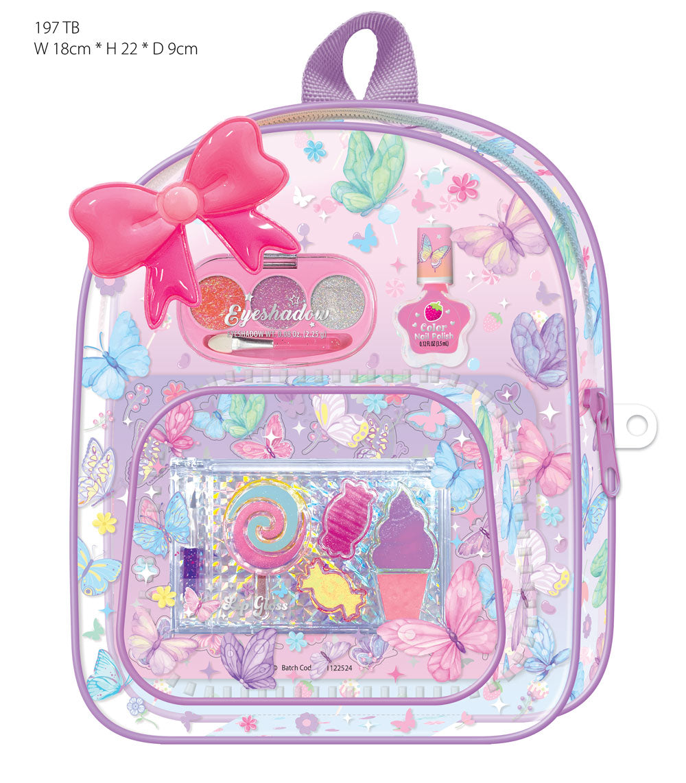 Fashionate Mini Beauty Backpack, Tie Dye Butterfly