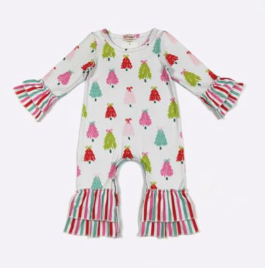 Cheery Christmas Tree Baby Romper