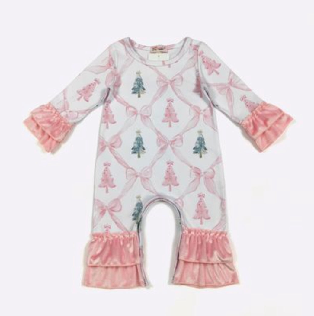 Blush Coquette Holidays Baby Romper