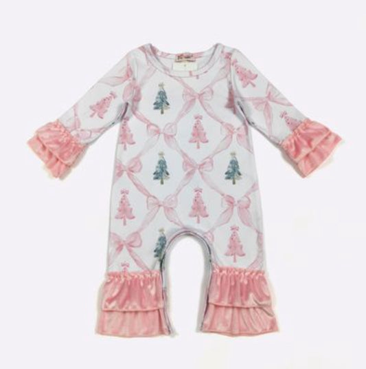 Blush Coquette Holidays Baby Romper