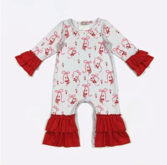 Ribbon Santa Baby Romper