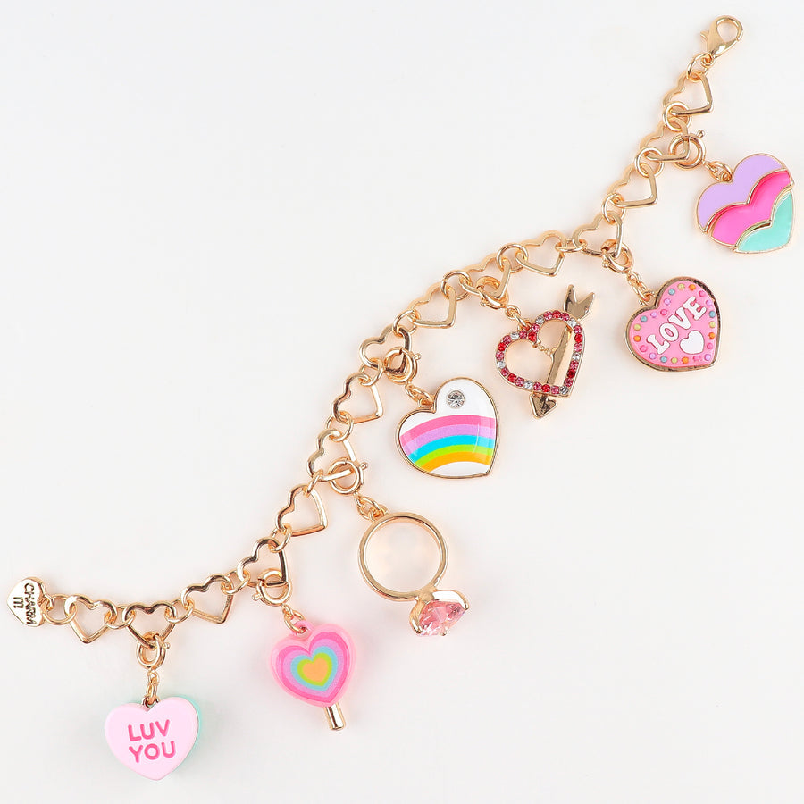 Gold Heart Chain Bracelet
