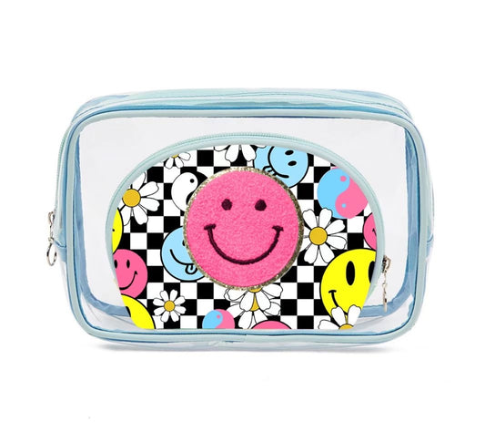 Varsity Smiley Cosmetic Bag Set