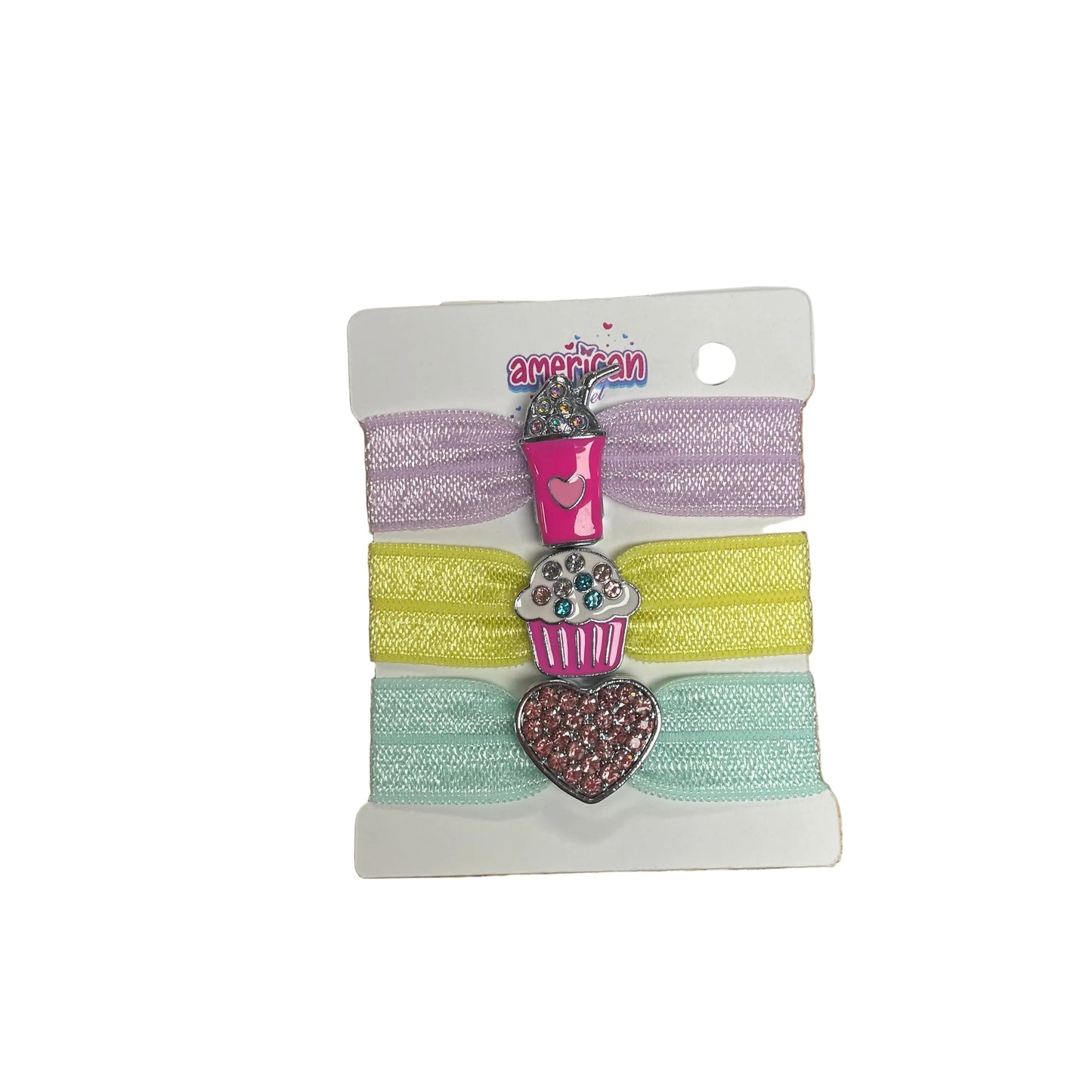Assorted Yummy Gummy 3 Hair Ties-Cotton Candy