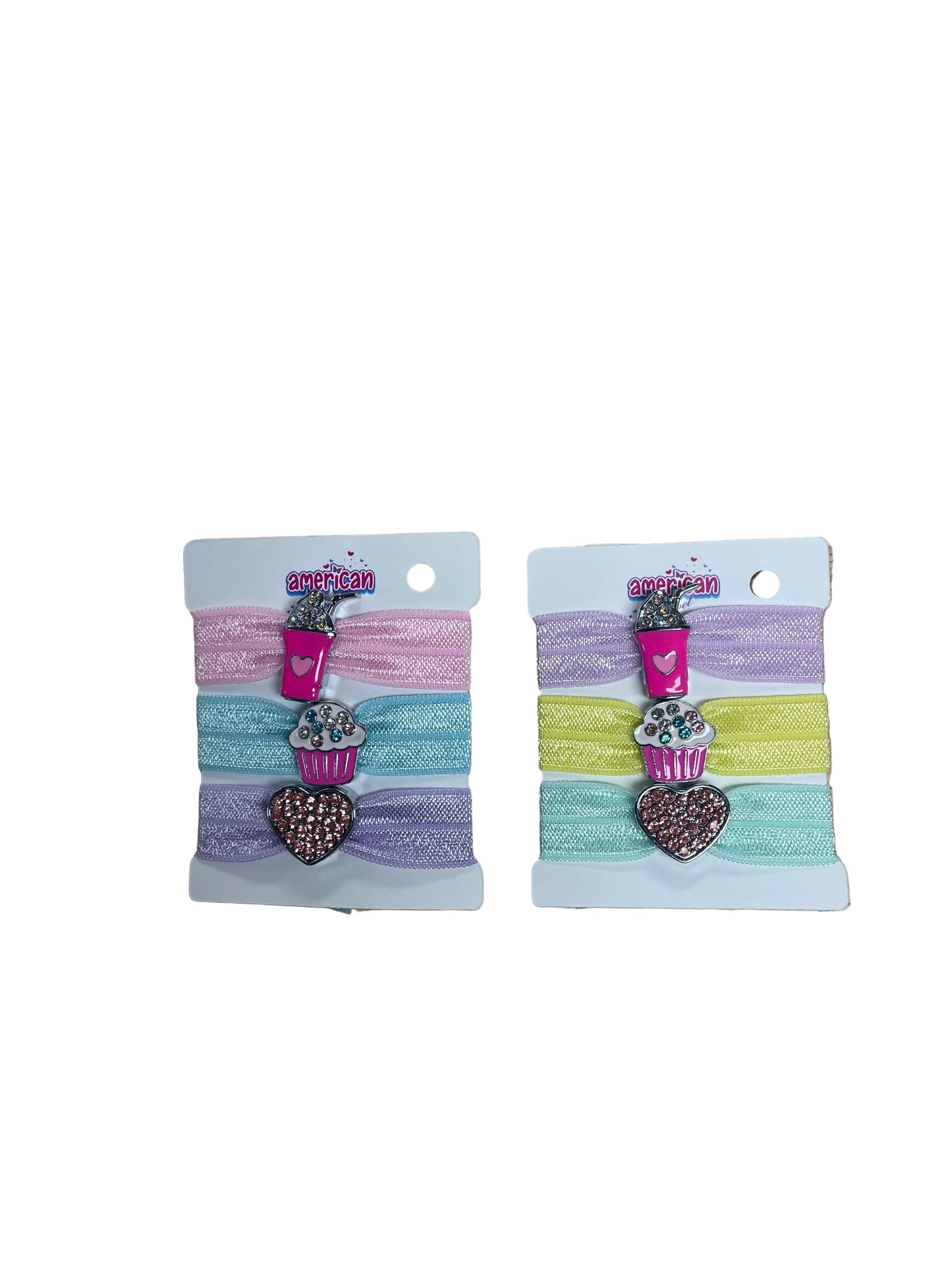 Assorted Yummy Gummy 3 Hair Ties-Cotton Candy