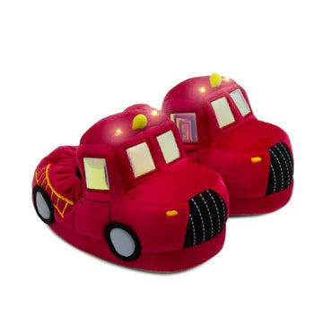 Fire Truck Light-Up Slippers