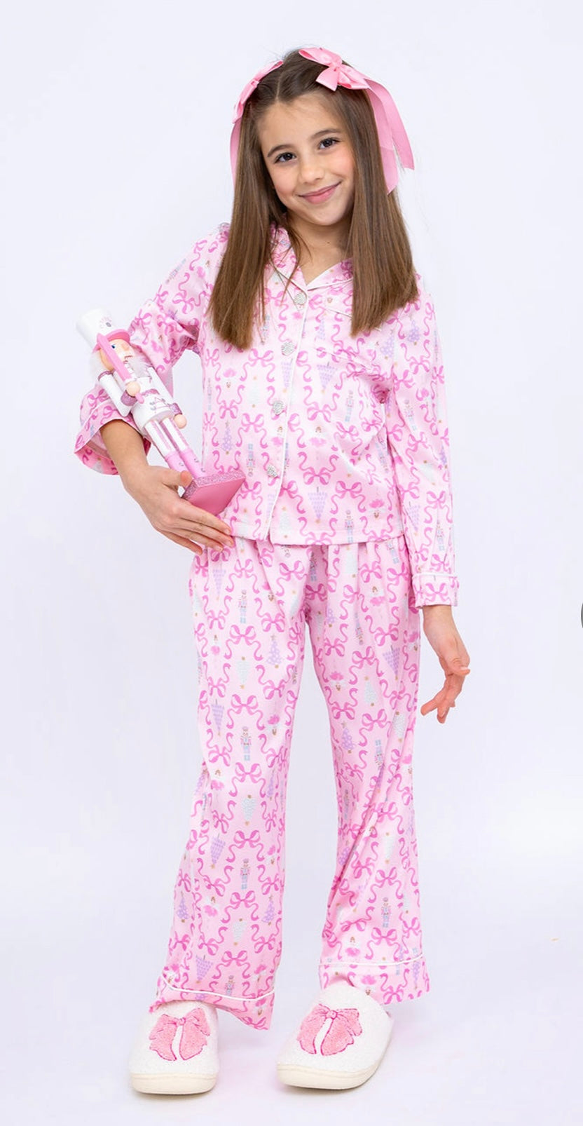 Nutcracker Pink Satin Pajama Set