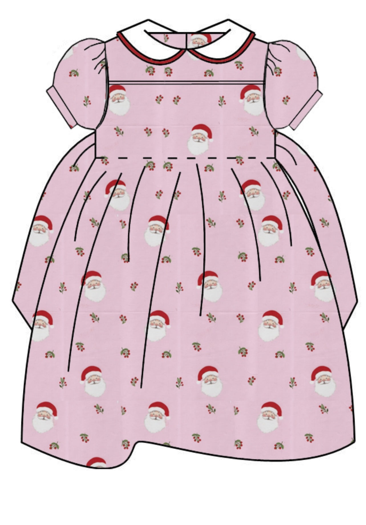 Noel Pink Santa Clause Dress