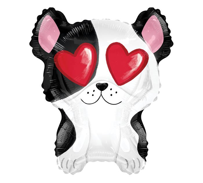 28" LUV BOSTON TERRIER FOIL BALLOON