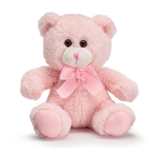 7" SITTING PINK BEAR PLUSH