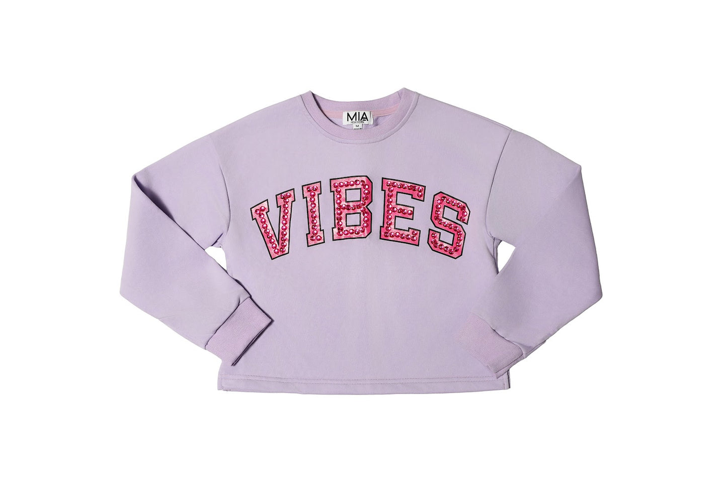 Purple "Vibes" Gem Sweatshirt