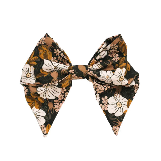 Midnight Floral Classic Bow