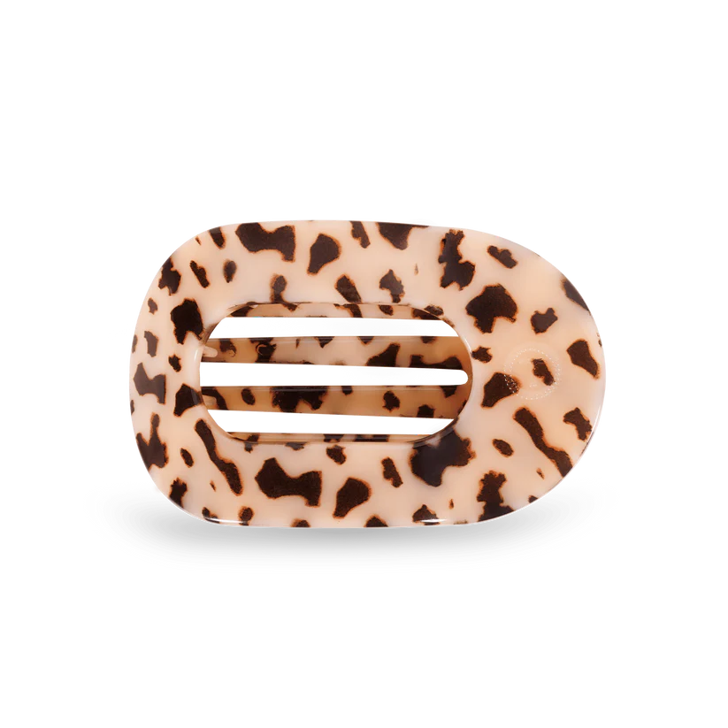 Blonde Tortoise Medium Flat Round Hair Clip