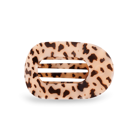 Blonde Tortoise Medium Flat Round Hair Clip