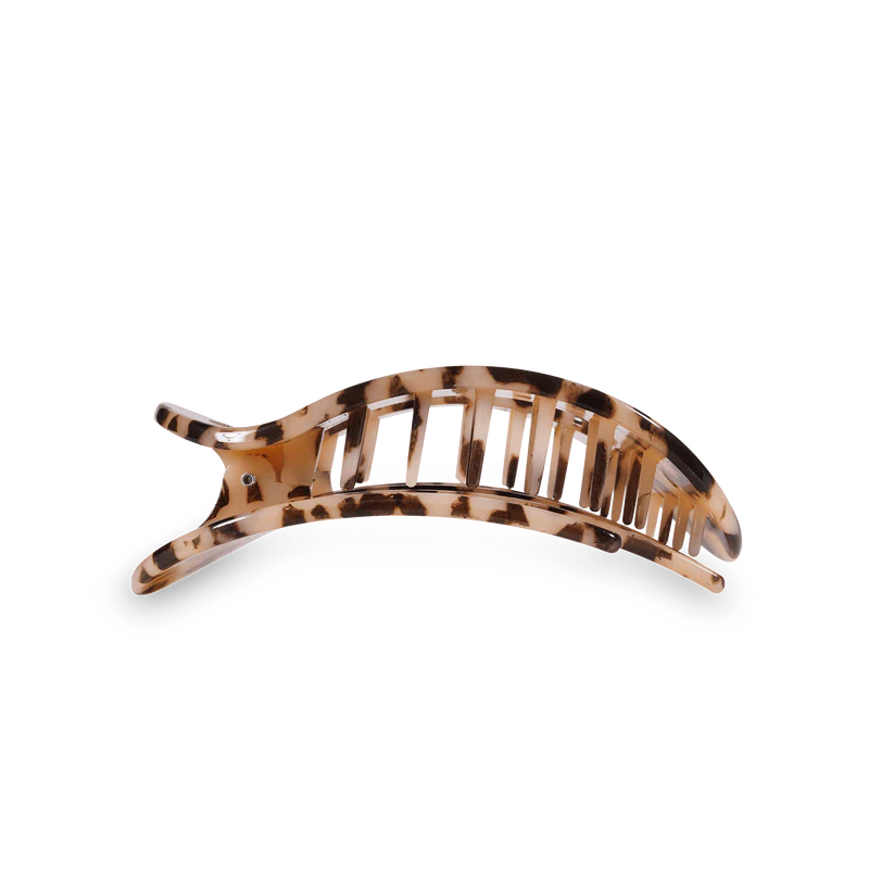 Blonde Tortoise Medium Flat Round Hair Clip