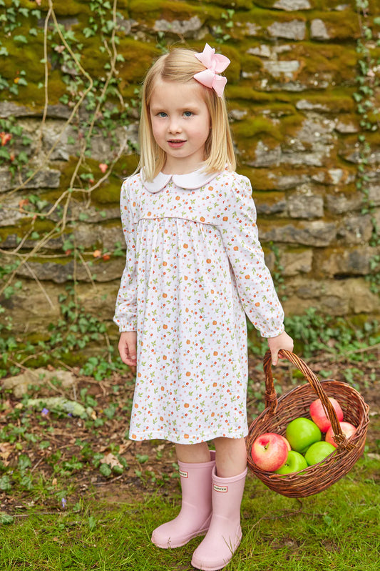 Pumpkin Floral Evelyn Dress