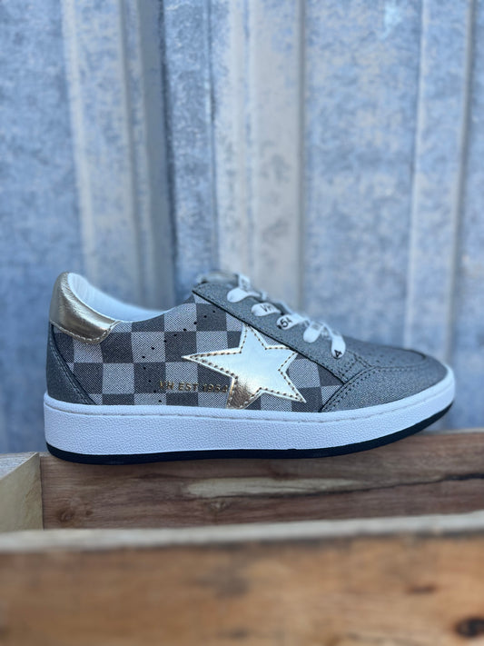 Grey Checkered W/ Gold Star