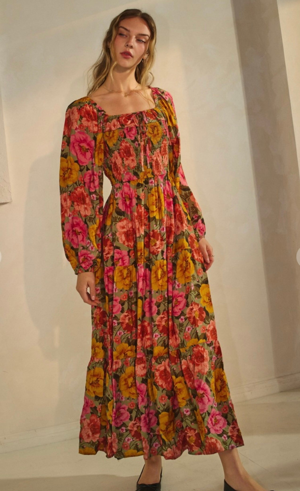 Bold Floral Maxi Dress