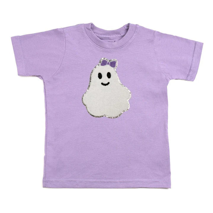 Girly Ghost Patch Halloween T-Shirt