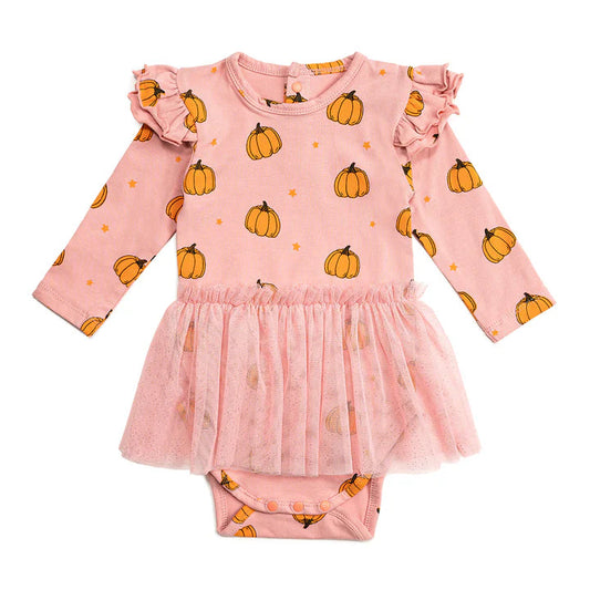 Pumpkin Blush Long Sleeve Tutu Dress