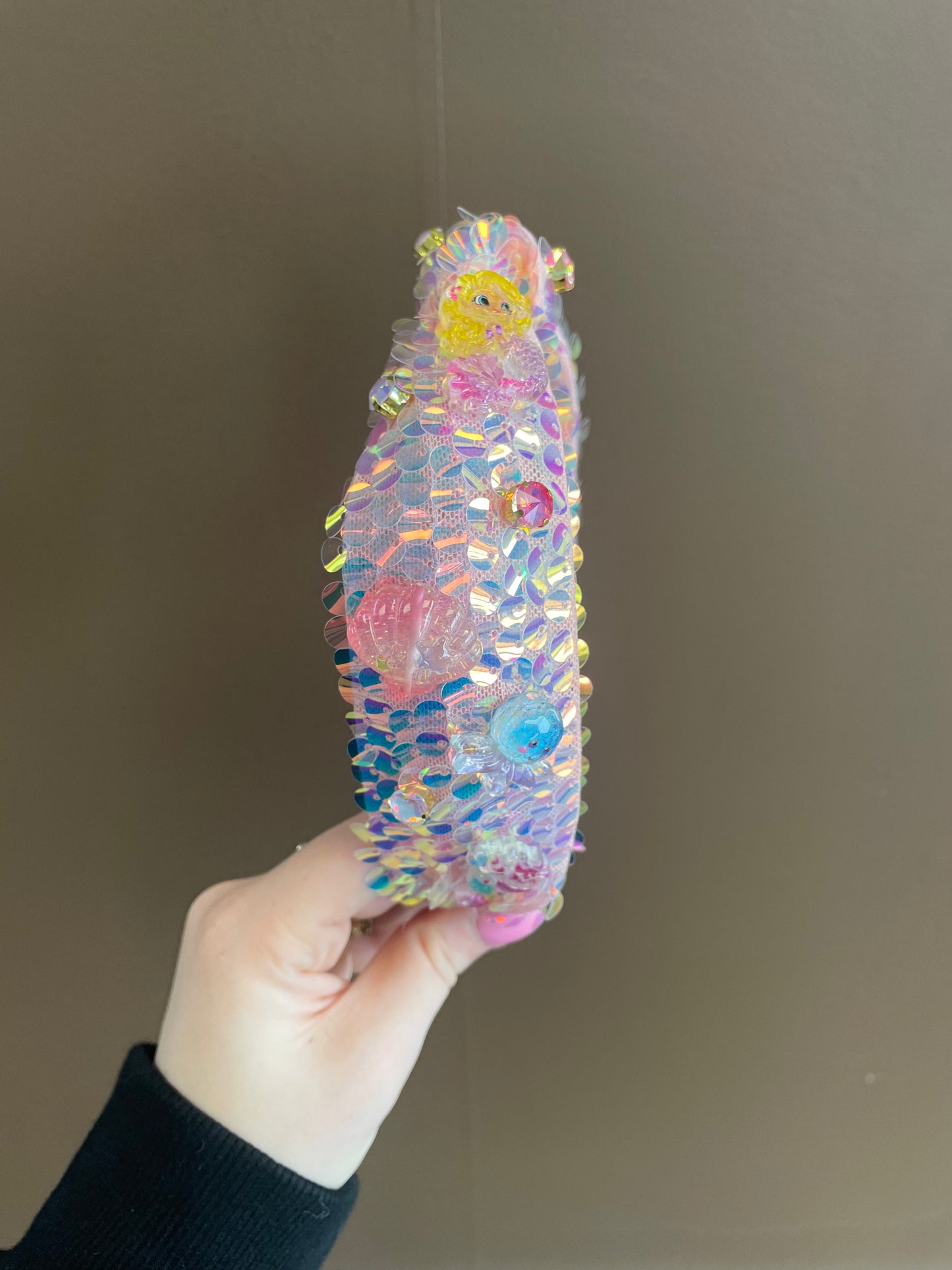 Sequin Mermaid Charm Knot Headband