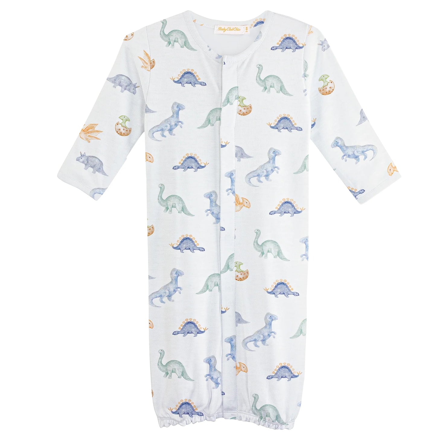 Baby Dinos Printed Convertible Gown