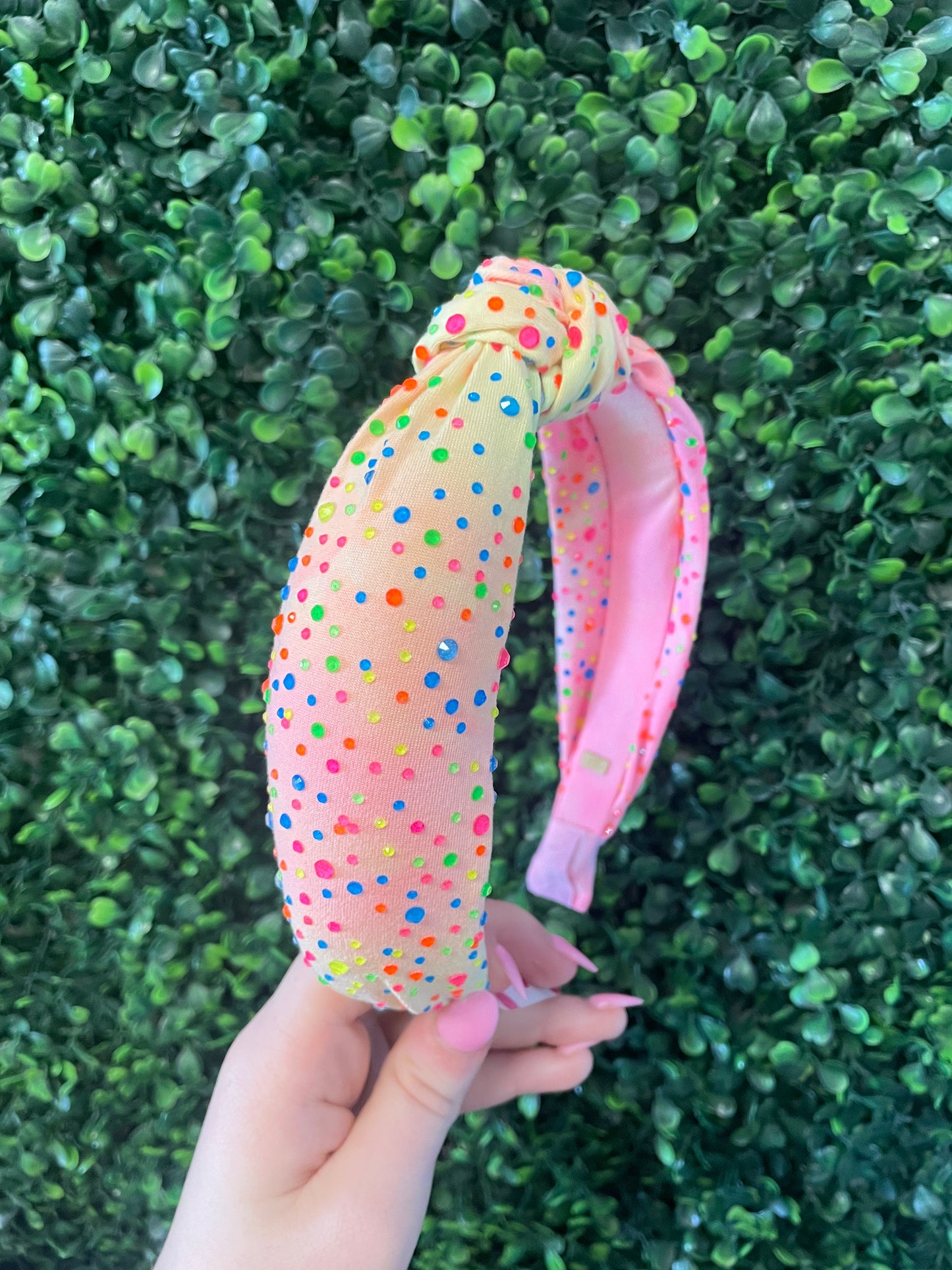 Tye Dye Jeweled Tulle Knot Headband