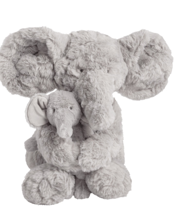 Elephant Mommy Baby Plush