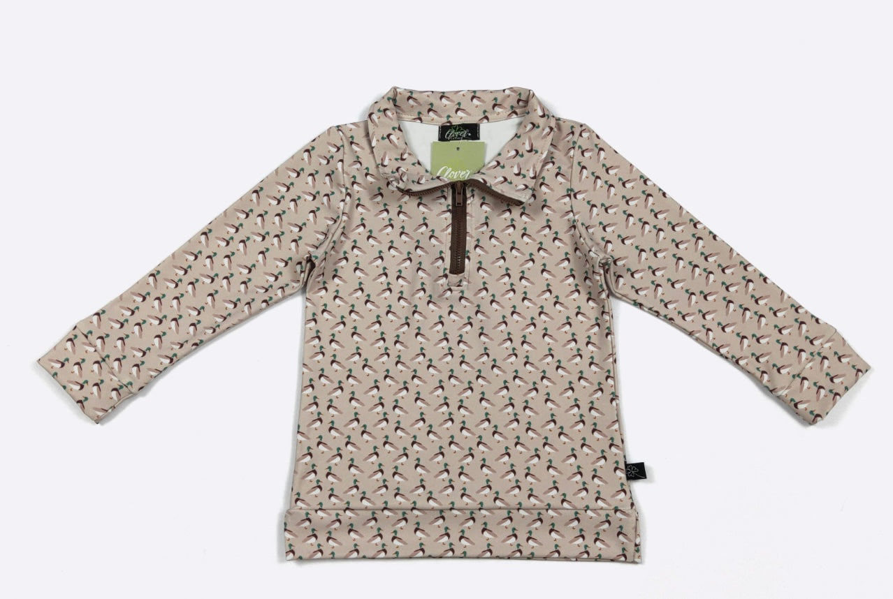 Khaki Mallard Boy Quarter Zip