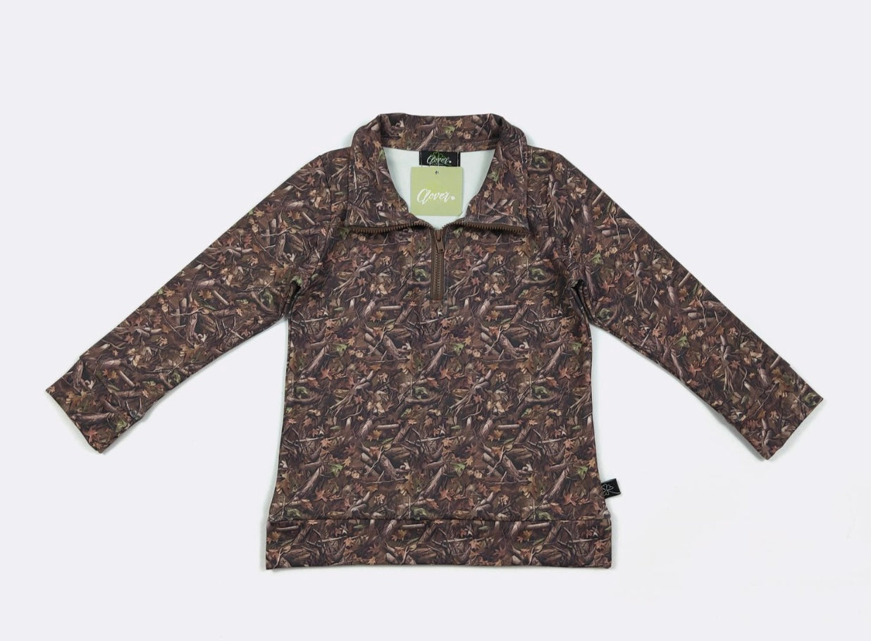 Woody Camo Boy Quarter Zip