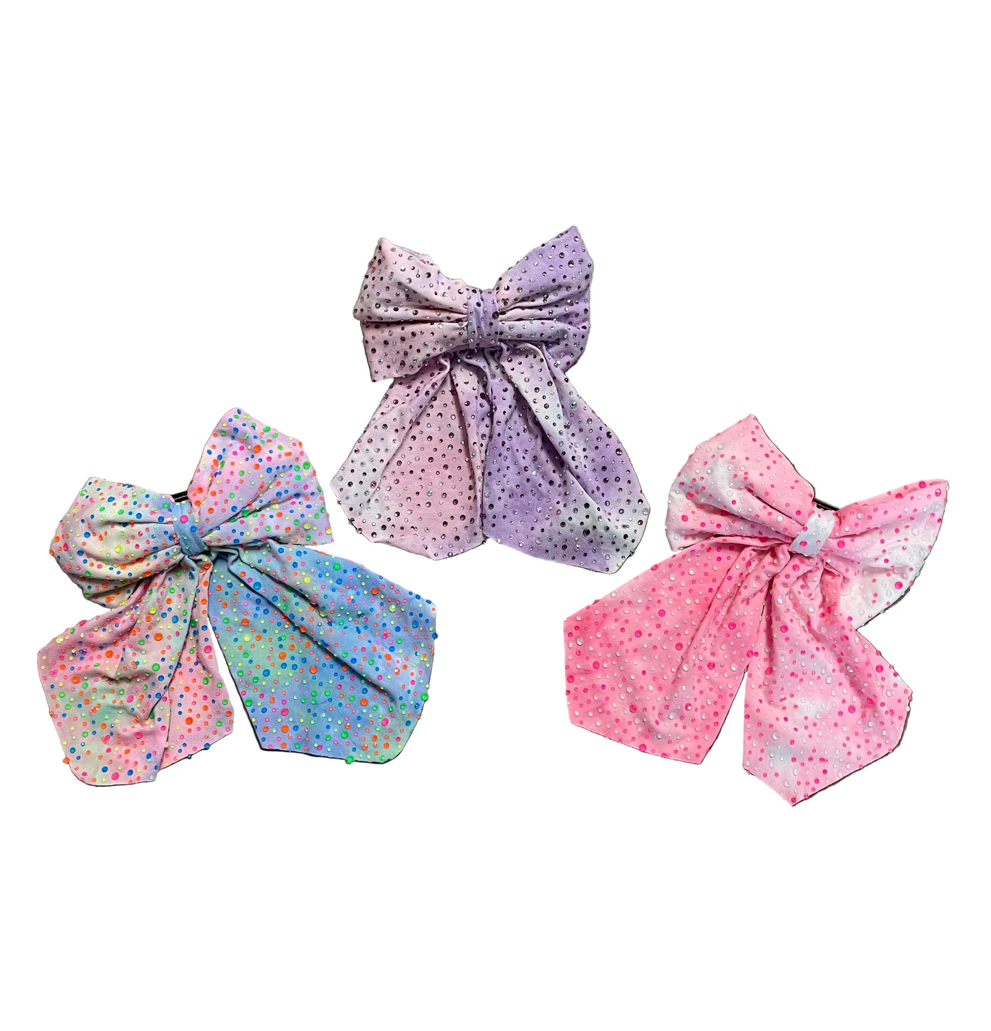 Jeweled Tulle Bow Tail Clip