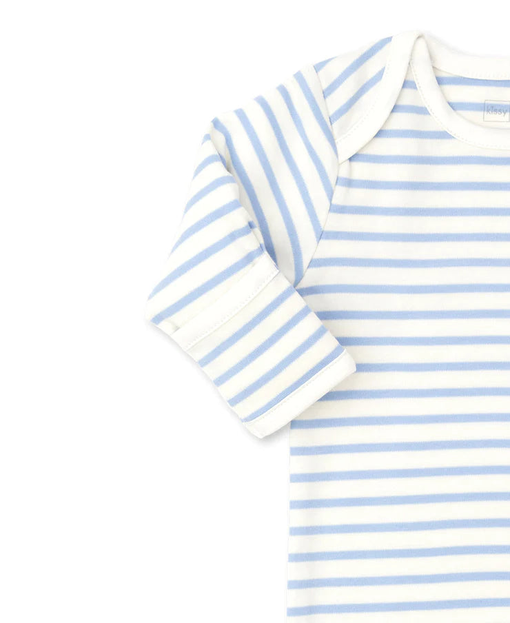 Blue Stripe Knotted Gown