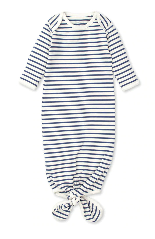Navy Stripe Knotted Gown