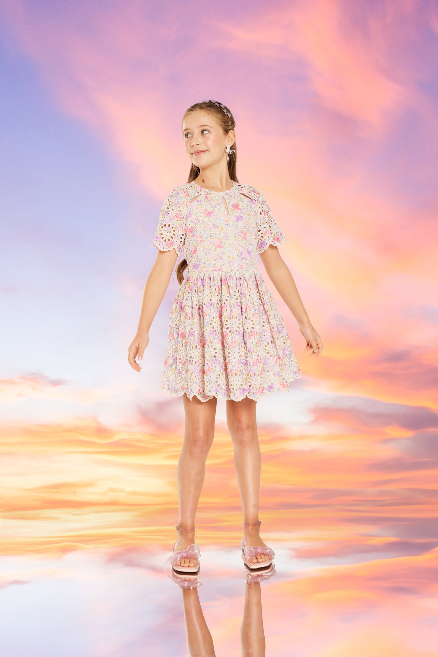Charlotte Embroidered Mini Dress