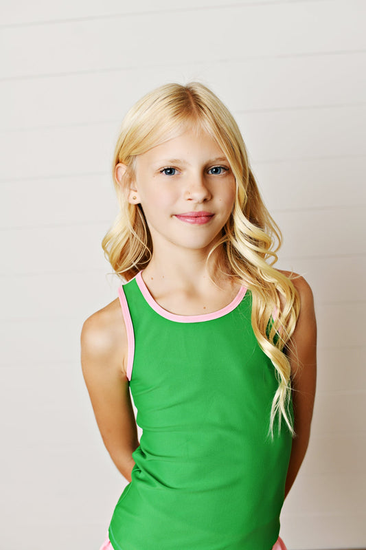 Country Club Green/Pink Tank