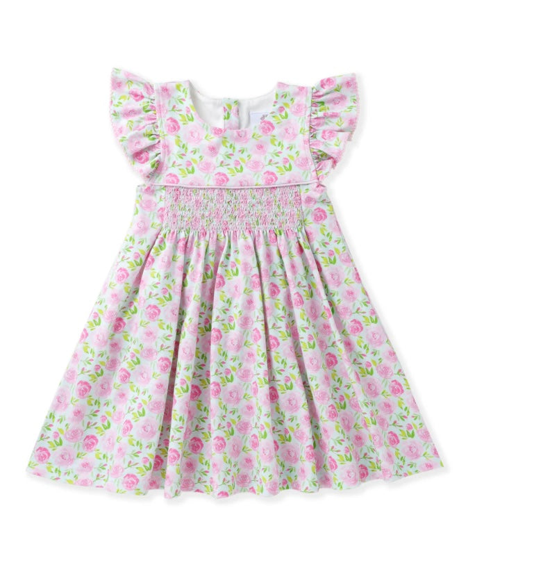 Blooming Roses Smocked Dress