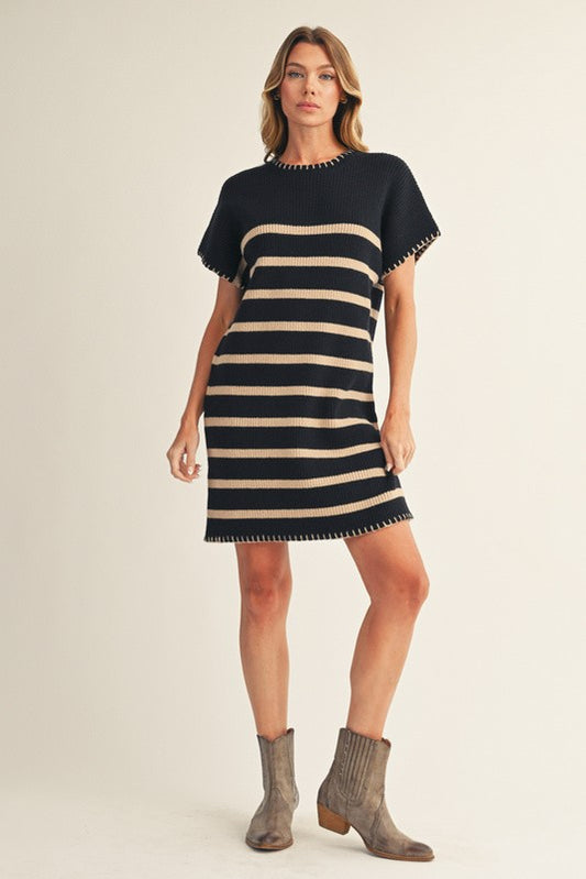 Striped Sweater Mini Dress