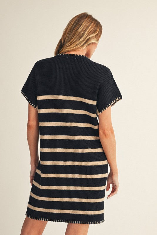 Striped Sweater Mini Dress