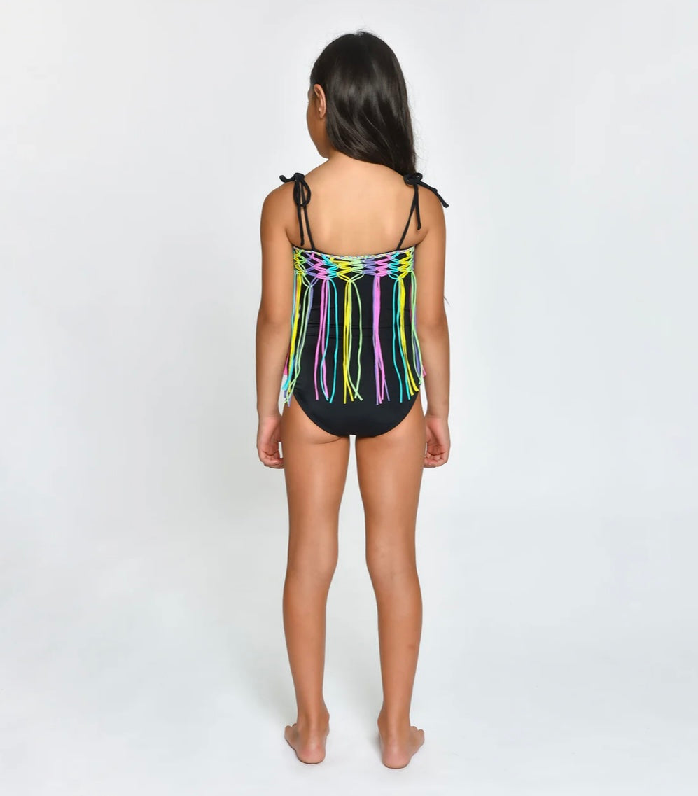 Black Multi Phoebe One-Piece