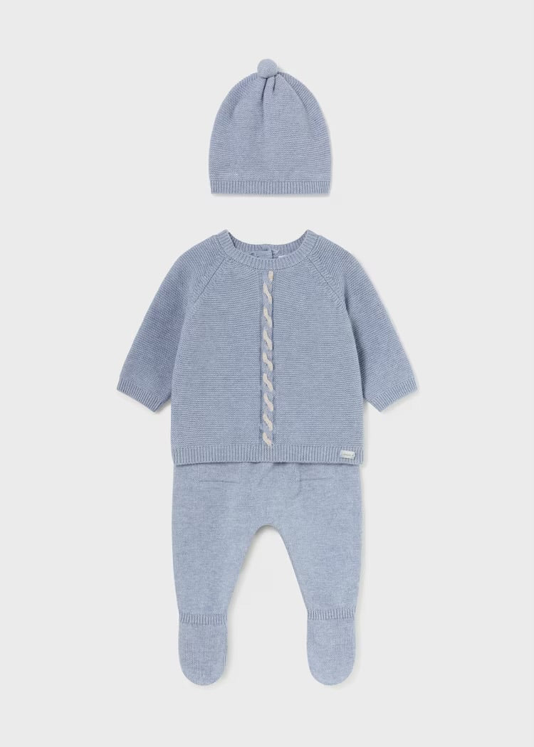 Light Blue Knit 3pc Set