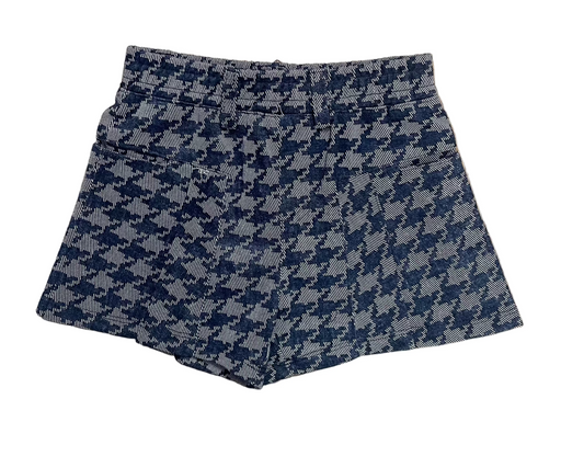 Houndstooth Knit Pleated Shorts
