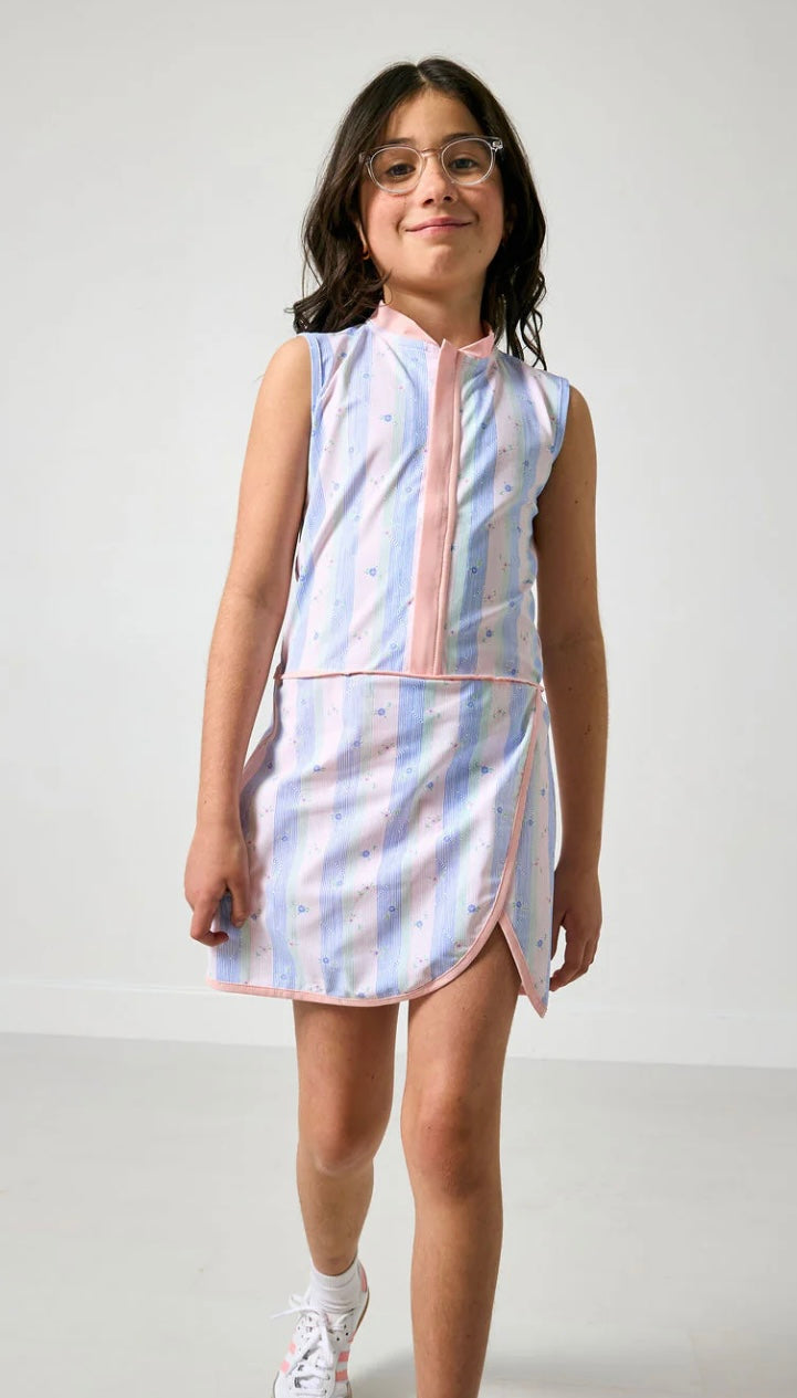 Striped In Bloom Tennis Dress