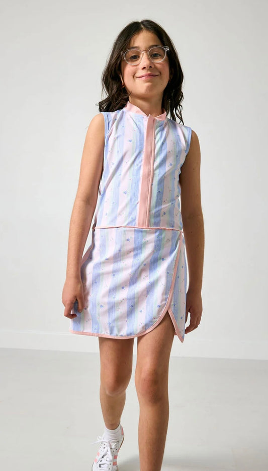 Striped In Bloom Tennis Dress