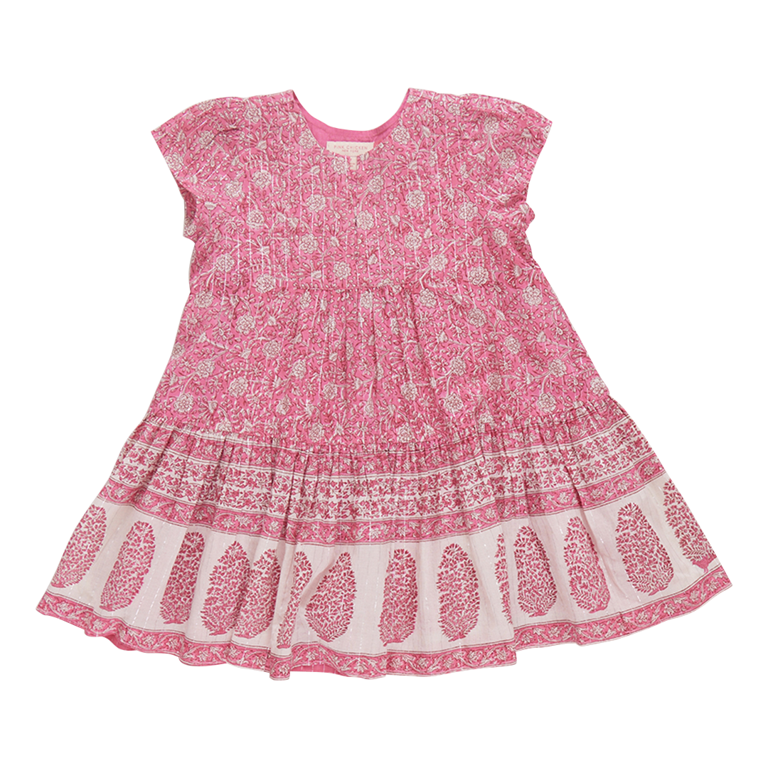 Hot Pink Garden Floral Dress