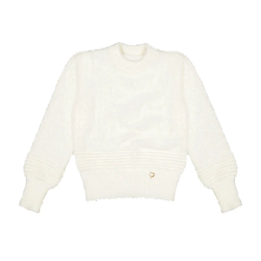 White Faux Fur Sweater